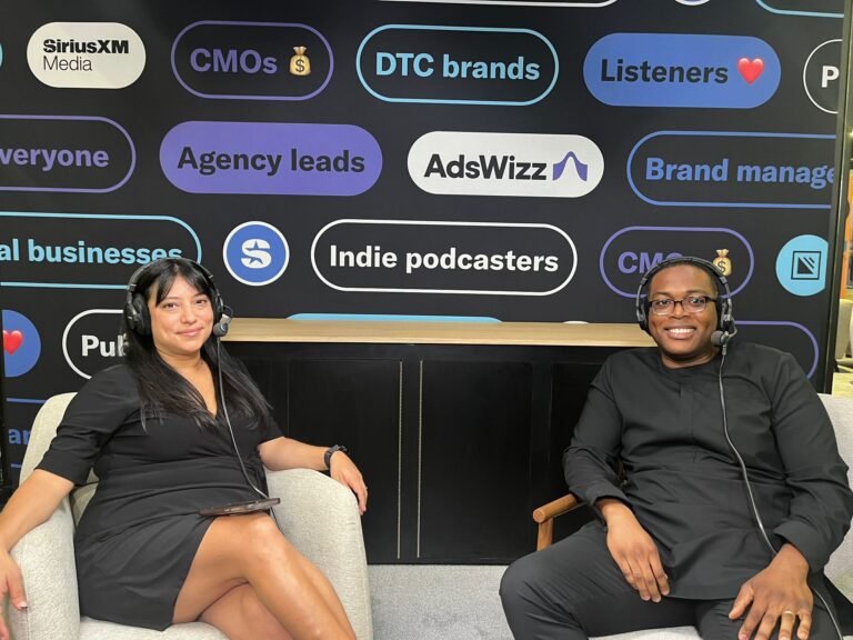 Co-Founder and CEO of Atunwa Digital, Mac Maison, with Justine Benjamin from Adswizz + SiriusXM to discuss podcasting in Africa during the Podcast Conference in Washington, DC.